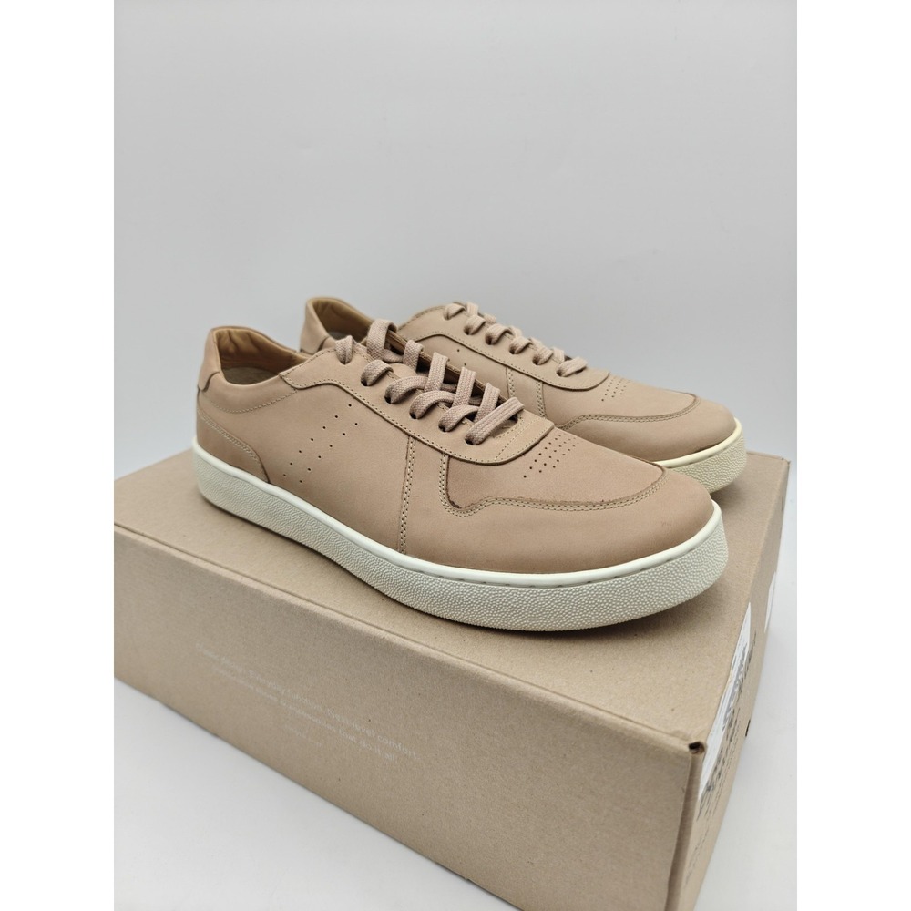 Nisolo Shoes Mens Size 9 Beige‎ Leather Beto Go-to Court Low Top Sneaker